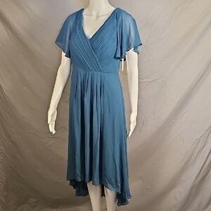 Ever Pretty Elegant Blue Women's High Low Hem Dress